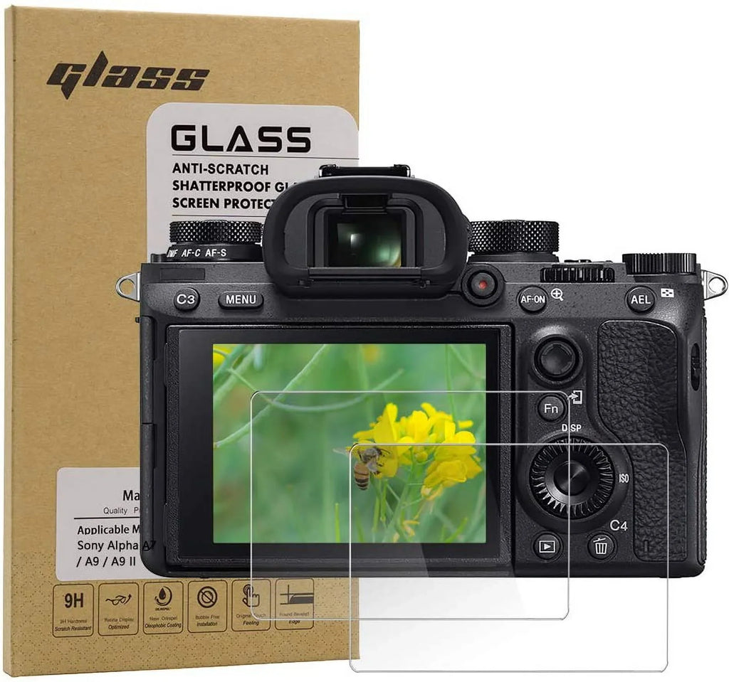 Sizecreen Protector for Sizeony A7C A7III A7RIII A7SizeIII A7RIV A9 A9II, Tempered Glass Protective Film Compatible