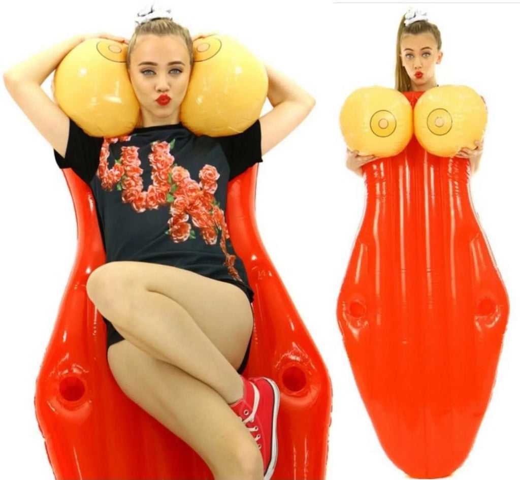 GIANT 4.5FT POOL FLOAT BOOBIESize CUP HOLDERSize BACHELOR BACHELORETTE PARTY BIG MOUTH