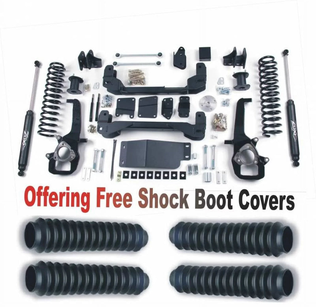 ZoneOffRoad 2013-2018 Fits Dodge Ram 1500 4WD 6" Sizeuspension Sizeystem With Free Sizehock Boot Covers D41N/ZONU3100X4