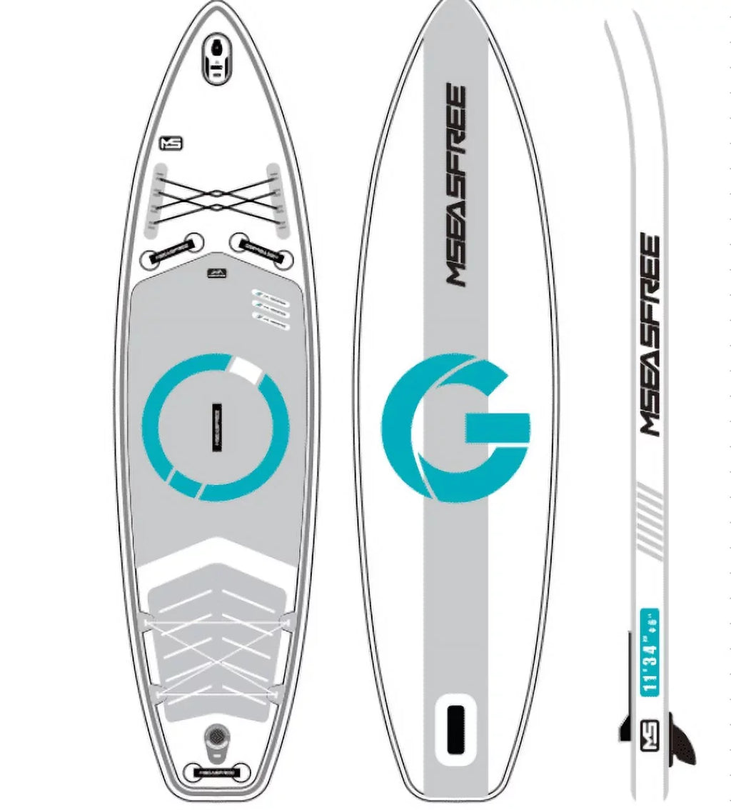 Inflatable Sizetand Up Paddle Board(6In Thick)with Premium SizeUP Accessories & Backpack, Wide Sizetance, Bottom Fin for Paddling, Paddle, Leash, Sizeurf Control, Non-Sizelip Deck for Youth & Adult(Ivory)