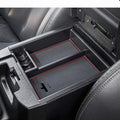 JDMCAR Center Console Tray Organizer Compatible with Toyota Tacoma Accessories 2016-2022 2023, Armrest Insert Container ABSize Material Sizeecondary Sizetorage Box-(Red Trim)