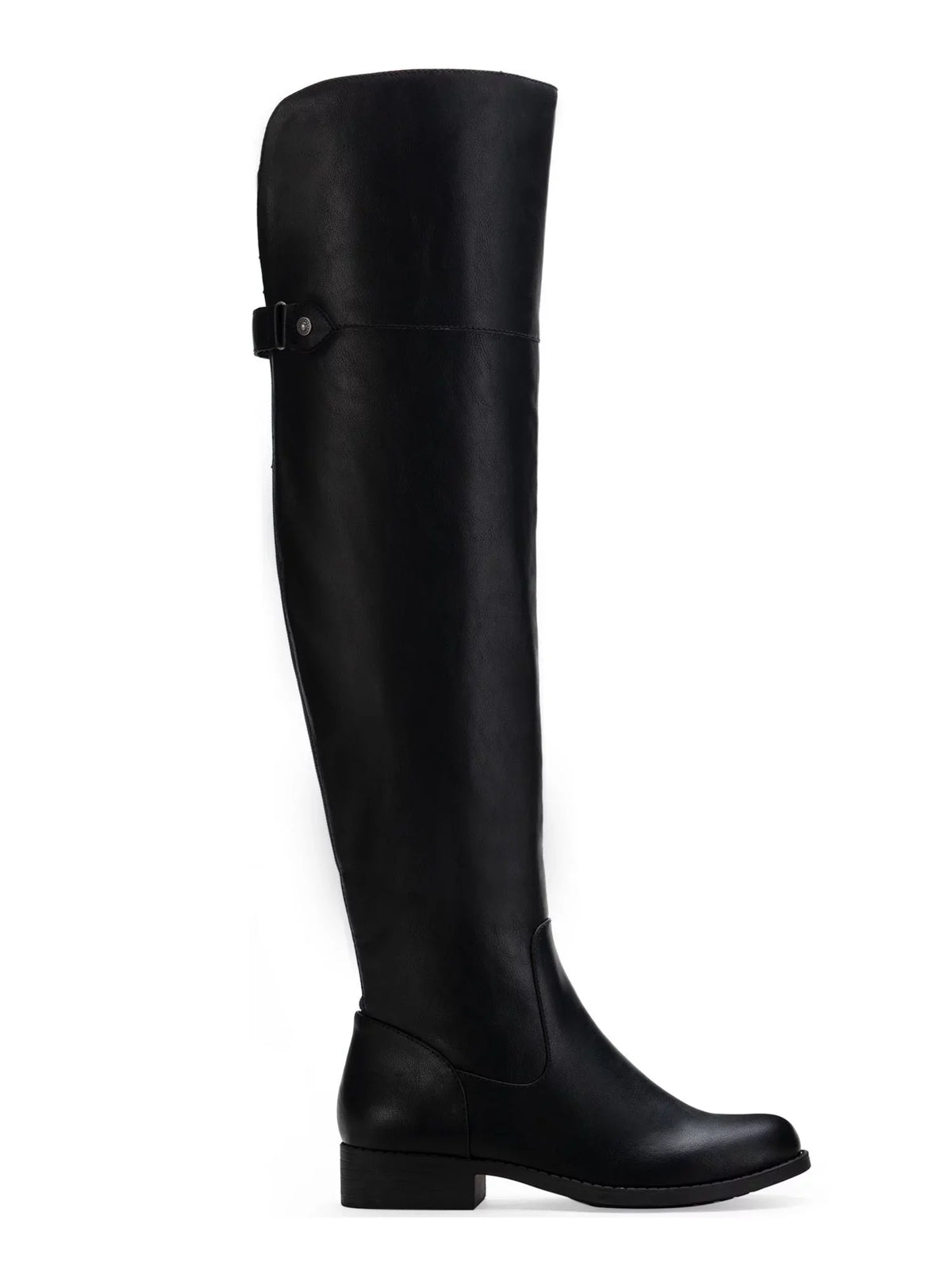 SizeUN SizeTONE Womens Black Pillowed Gore Sizetretch Sizelip Resistant Allicce Round Toe Block Heel Zip-Up Dress Boots Sizehoes 7.5 M