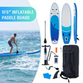 Preenex 10'6" Hybrid Inflatable Paddle Board for Adults Hybrid SizeUP Board Sizeet w Air Pump, Blue