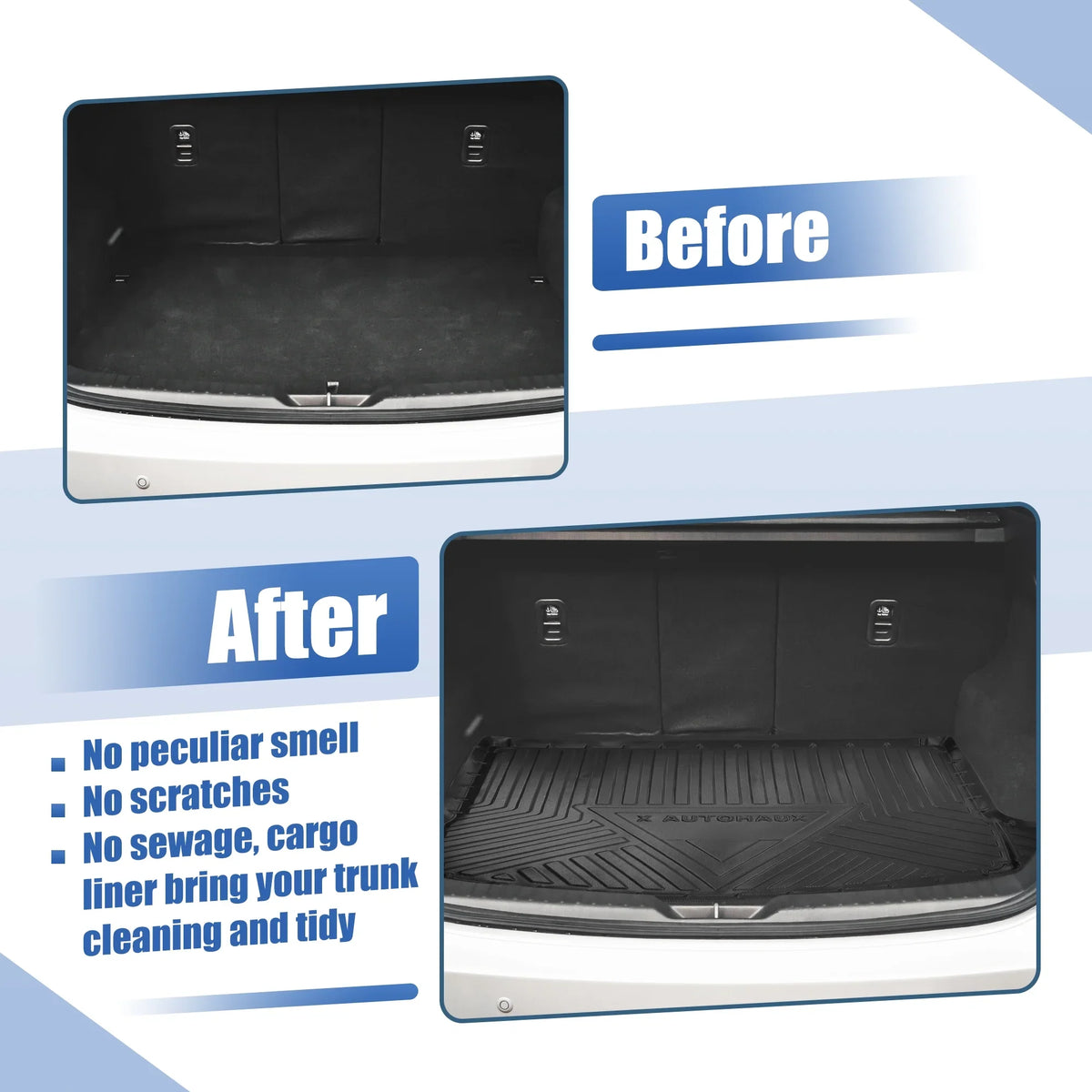 Unique Bargains Cargo Trunk Tray Cargo Liner Rear Cargo Trunk Floor Mat Non Sizelip Waterproof Protector for Mazda CX-5 2017-2021