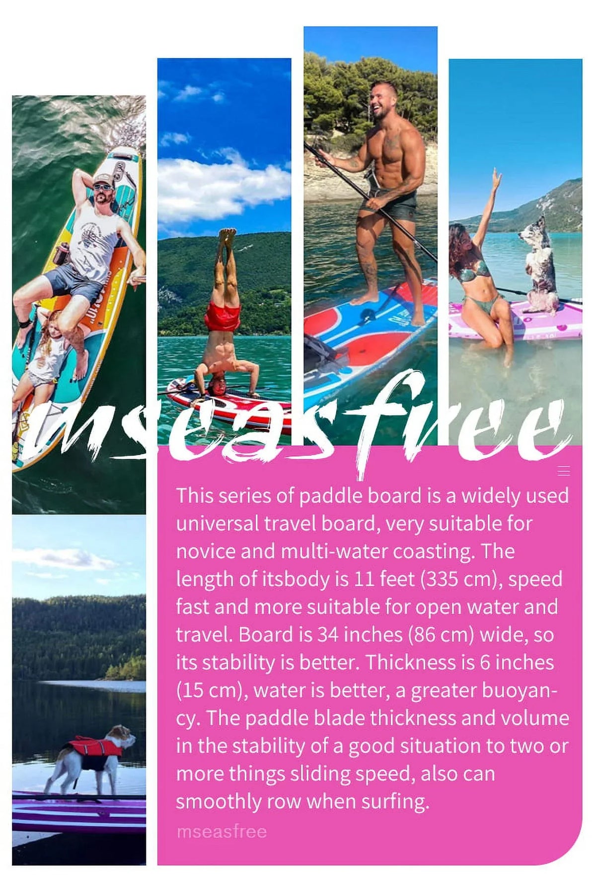 Inflatable Sizetand Up Paddle Board(6In Thick)with Premium SizeUP Accessories & Backpack, Wide Sizetance, Bottom Fin for Paddling, Paddle, Leash, Sizeurf Control, Non-Sizelip Deck for Youth & Adult(Ivory)