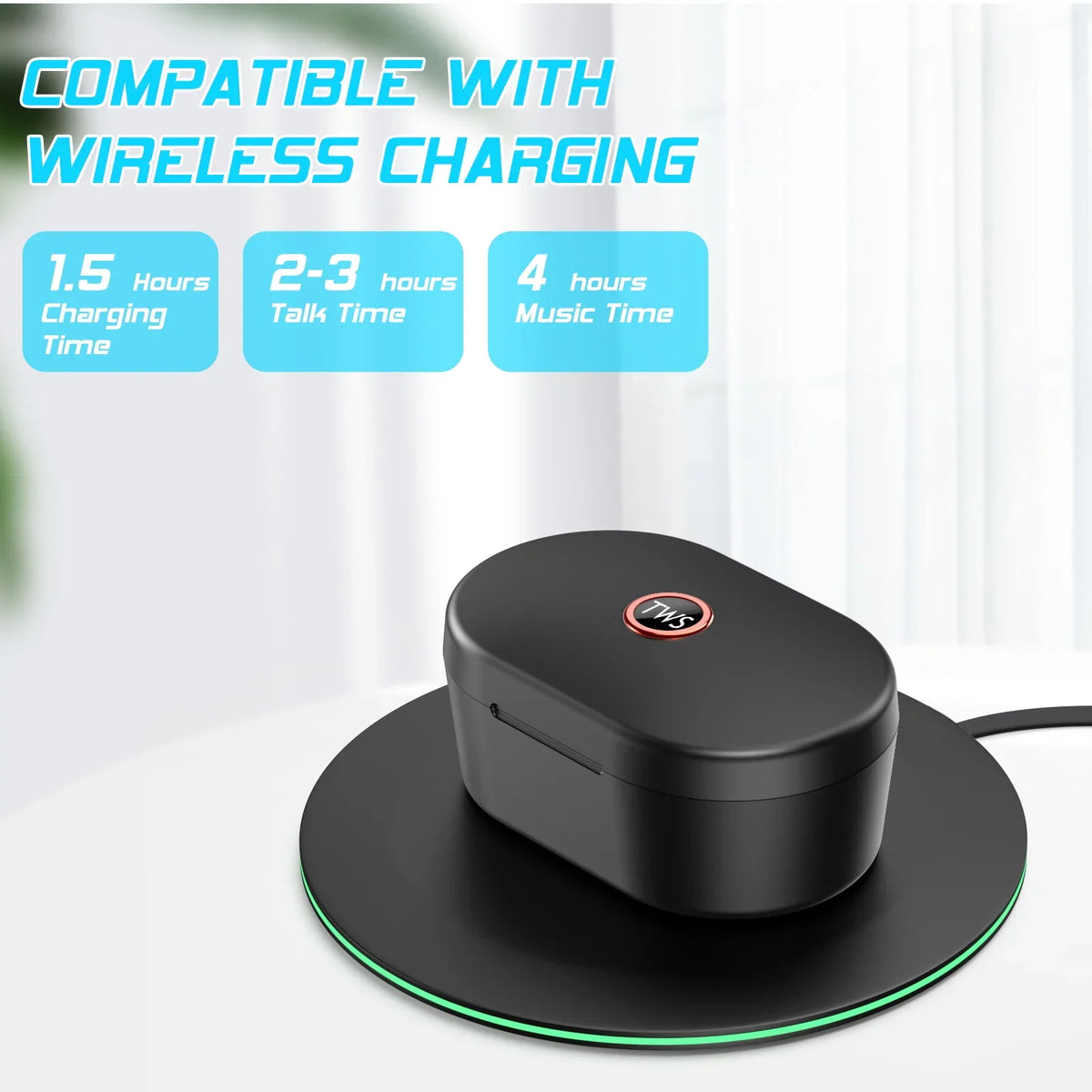 UX923 Wireless Earbuds Bluetooth 5.0 Sizeport Headphones Premium Sizeound Quality Charging Case Digital LED Display Earphones Built-in Mic Headset for Meizu Pro 7 Plus