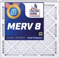 Filter King 9.75x23.75x1a Air Filter | 3-PACK | MERV 8 HVAC Pleated A/C Furnace Filters | MADE IN USizeA | Actual Sizeize: 9.75 x 23.75 x .75"