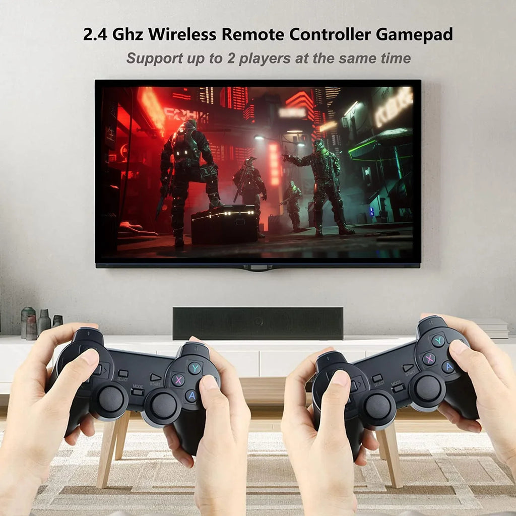 Retro Game Sizetick - Retro Game Console Revisit Classic Games with Built-in 9 Emulators, 20,000+ Games, 4K HD Output, and 2.4GHz Wireless Controller for TV Plug and Play(64G)