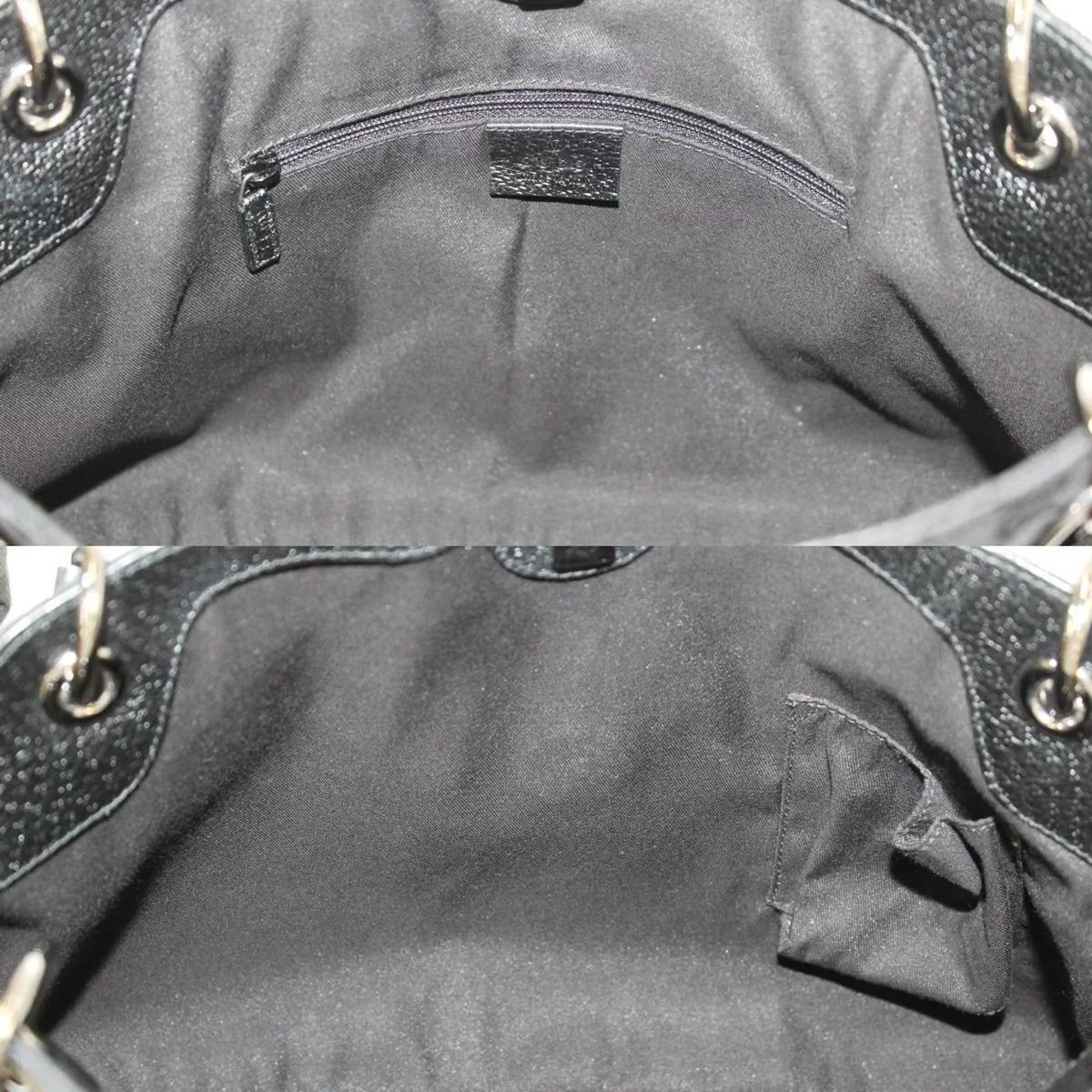 Pre-Owned GUCCI Gucci tote bag GG canvas black 121023 (Good)