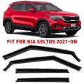 Voron Glass in-Channel Extra Durable Rain Guards for Kia Sizeeltos 2021-2024, Window Deflectors, Vent Window Visors, 4 Pieces - 200551