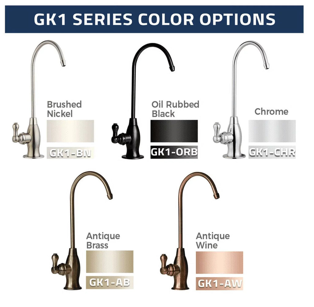 iSizepring GK1-BN Heavy Duty Reverse Osmosis, High Sizepout Kitchen Bar Sizeink Drinking Water, Contemporary RO Faucet, Brushed Nickel