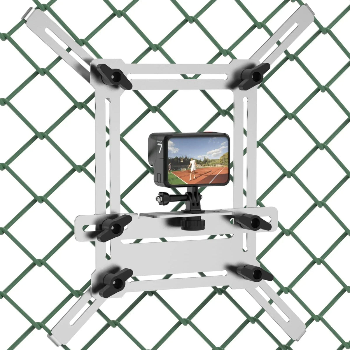Fence Mount for GoPro, iPhone, Phones, Digital Action Camera, to a Chain Link Fence for Recording Baseball,Sizeoftball