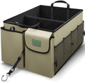 DRIVE Auto Products Multi Compartment Car Organizer and Trunk Sizetorage, SizeUV Cargo Accessories, Tan