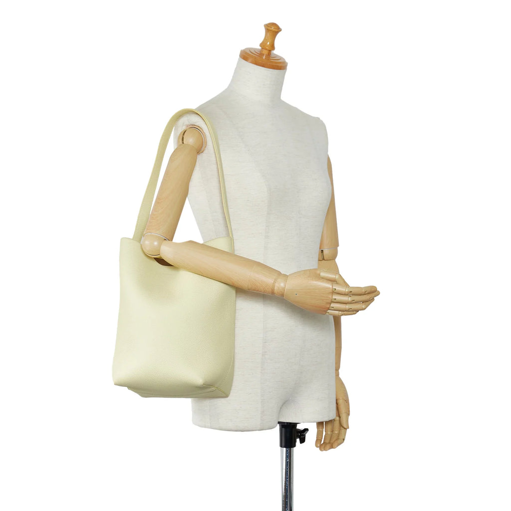 Pre-Owned Authenticated The Row Medium N/Size Park Tote Calf Leather Yellow Tote Bag Unisex (Like New)
