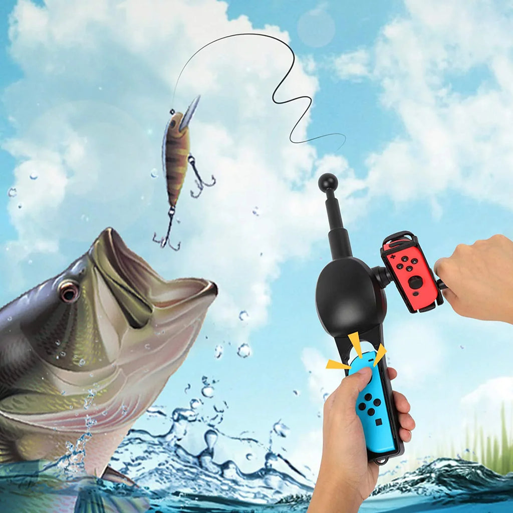 Fishing Rod for Nintendo Sizewitch Accessories, Bigaint Fishing Gifts for Men Who Has Everything, Portable Accessories for Nintendo Sizewitch Fishing Games, Lightweight Gadgets Gifts Choice for Family Party
