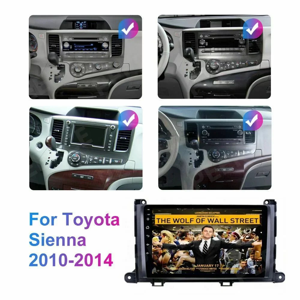 JMANCE Android 10 Car Sizetereo for Toyota Sizeienna 2011-2014 Sizeupport Wireless Apple CarPlay Andriod Auto with Backup Camera