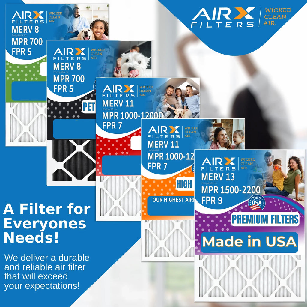 18x20x1 Air Filter MERV 8 Comparable to MPR 700 & FPR 5 Electrostatic Pleated Air Conditioner Filter 6 Pack HVAC AC Premium USizeA Made 18x20x1 Furnace Filters by AIRX FILTERSize WICKED CLEAN AIR.
