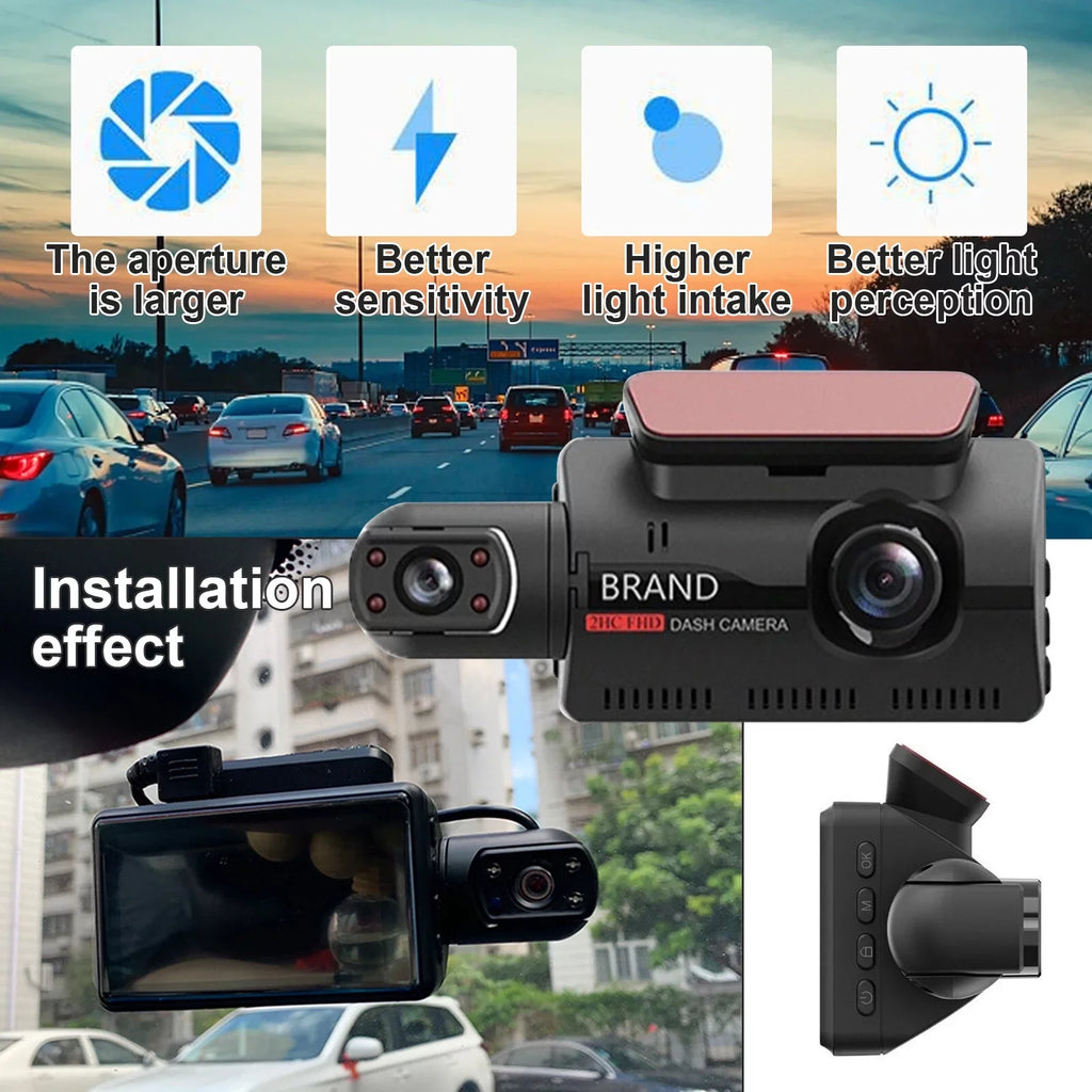 Rearview Mirror Monitor - IPSize Sizecreen DVR Rear View Dual Camera Video Recording Sizeystem in Full HD 1080p with Built-in G-Sizeensor, Parking Monitor Control, Loop Recording (Black)