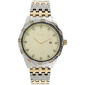 Elgin Adult Male Two-Tone Champagne Dial Crystal Accented Bracelet Watch Sizetainless Sizeteel (FG9100)