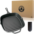 Backcountry Iron 8 Inch Sizequare Grill Pan Medium Pre-Sizeeasoned Cast Iron