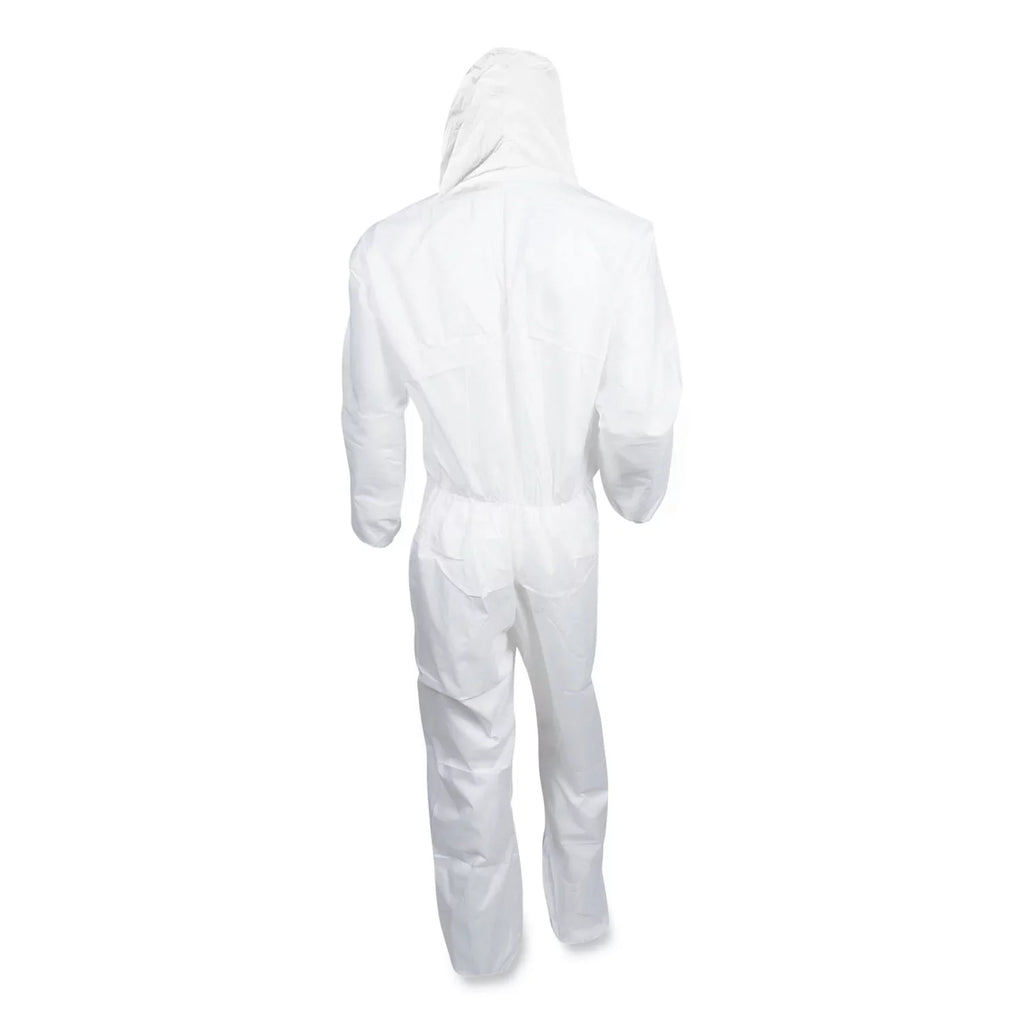 Kleenguard™ A20 Breathable Particle Protection Coveralls, Elastic Back, Hood, Medium, Ivory, 24/carton