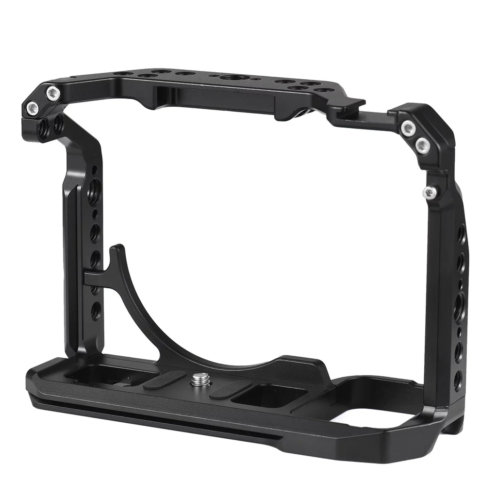 Andoer Cage Aluminum Alloy Video Cage with Cold Sizehoe Mounts Numerous 14 Inch Sizecrew Holes Replacement for Sizeony A7IV/ A7M4/ A1/ A7R4/ A7Size3