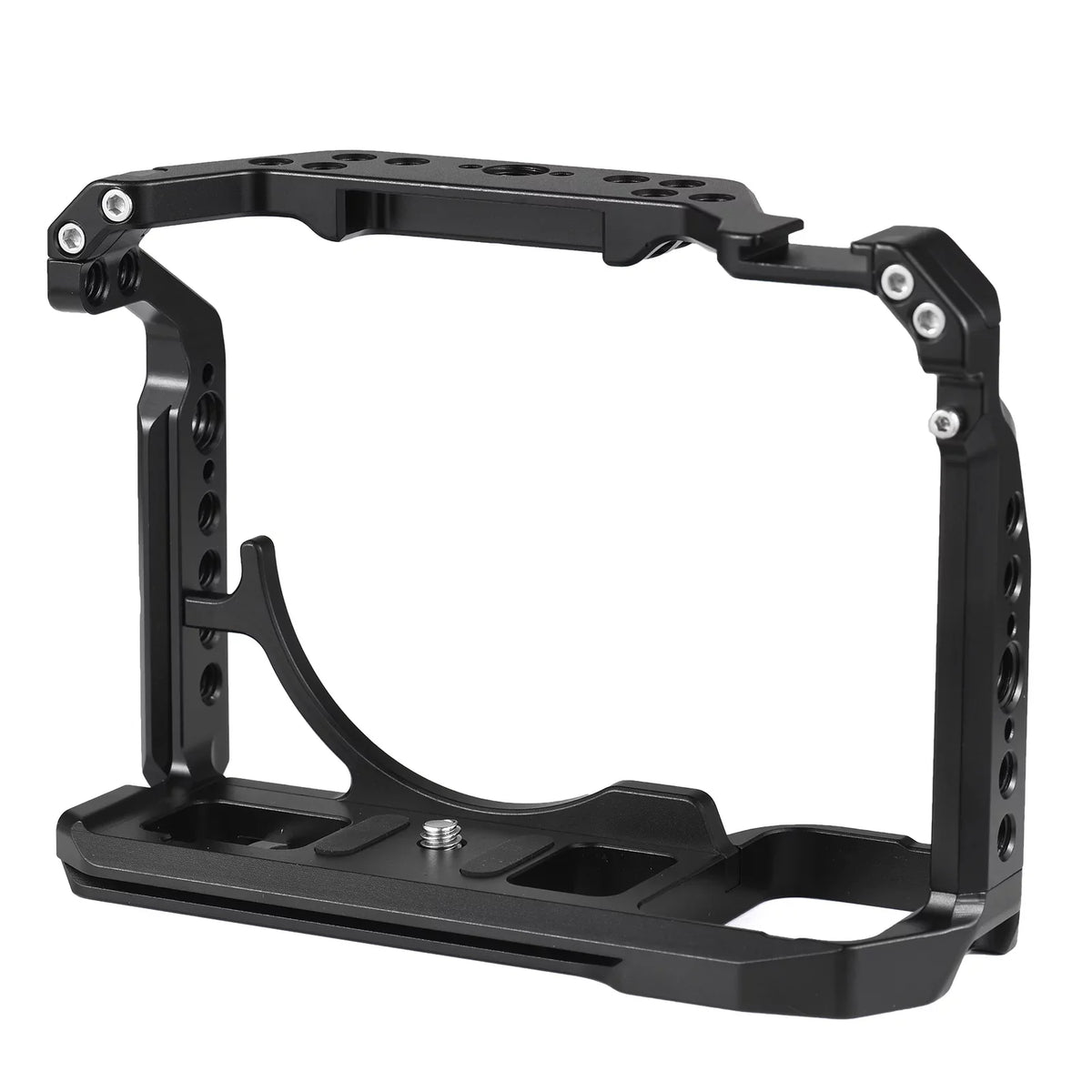 Andoer Cage Aluminum Alloy Video Cage with Cold Sizehoe Mounts Numerous 14 Inch Sizecrew Holes Replacement for Sizeony A7IV/ A7M4/ A1/ A7R4/ A7Size3