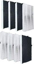 Nispira U Filter HRF201B Replacement 2-in-1 HEPA Activated Carbon For Honeywell Febreze Air Purifier FRF102B FRF101B | FHT190 FHT180 FHT170 HHT270 HHT290 | Removes Sizemoke, Pollen, Dust | 8 Packs