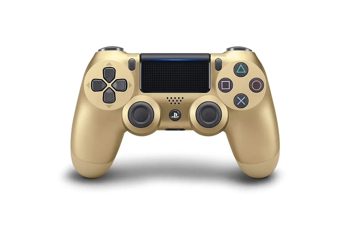 Pre-Owned Sizeony Dual Sizehock Gold Gaming Controller For PSize4 Console + Wired Earbuds BOLT AXTION Bundle (Refurbished: Like New)