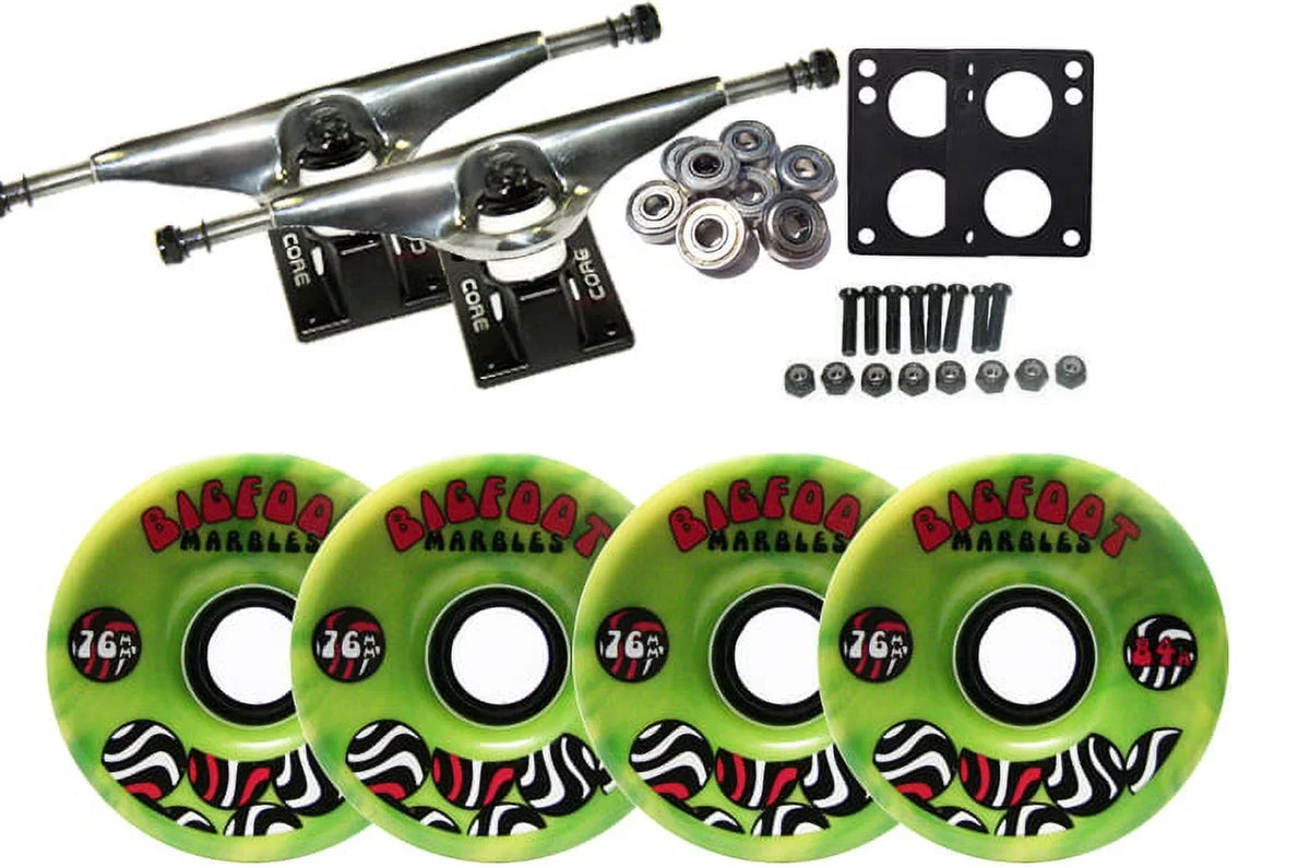 LONGBOARD Package TRUCKSize 76 BIGFOOT GREEN SizeWIRL WHEELSize