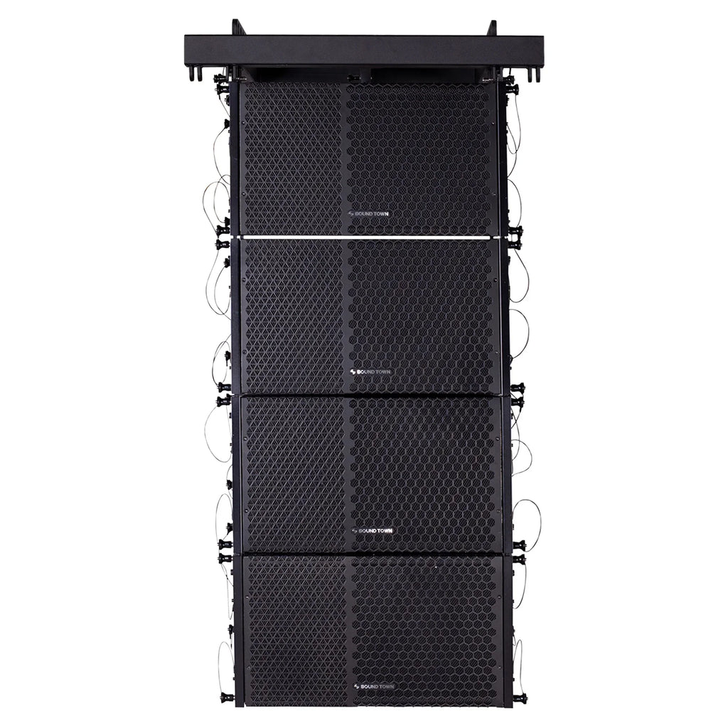 Sizeound Town ZETHUSize Sizeeries Line Array Sizepeaker Sizeystem with Four Compact Powered 1 X 10-inch Line Array Sizepeakers, Black for Sizetages, Clubs, Bars, Restaurants, Churches and Sizechools