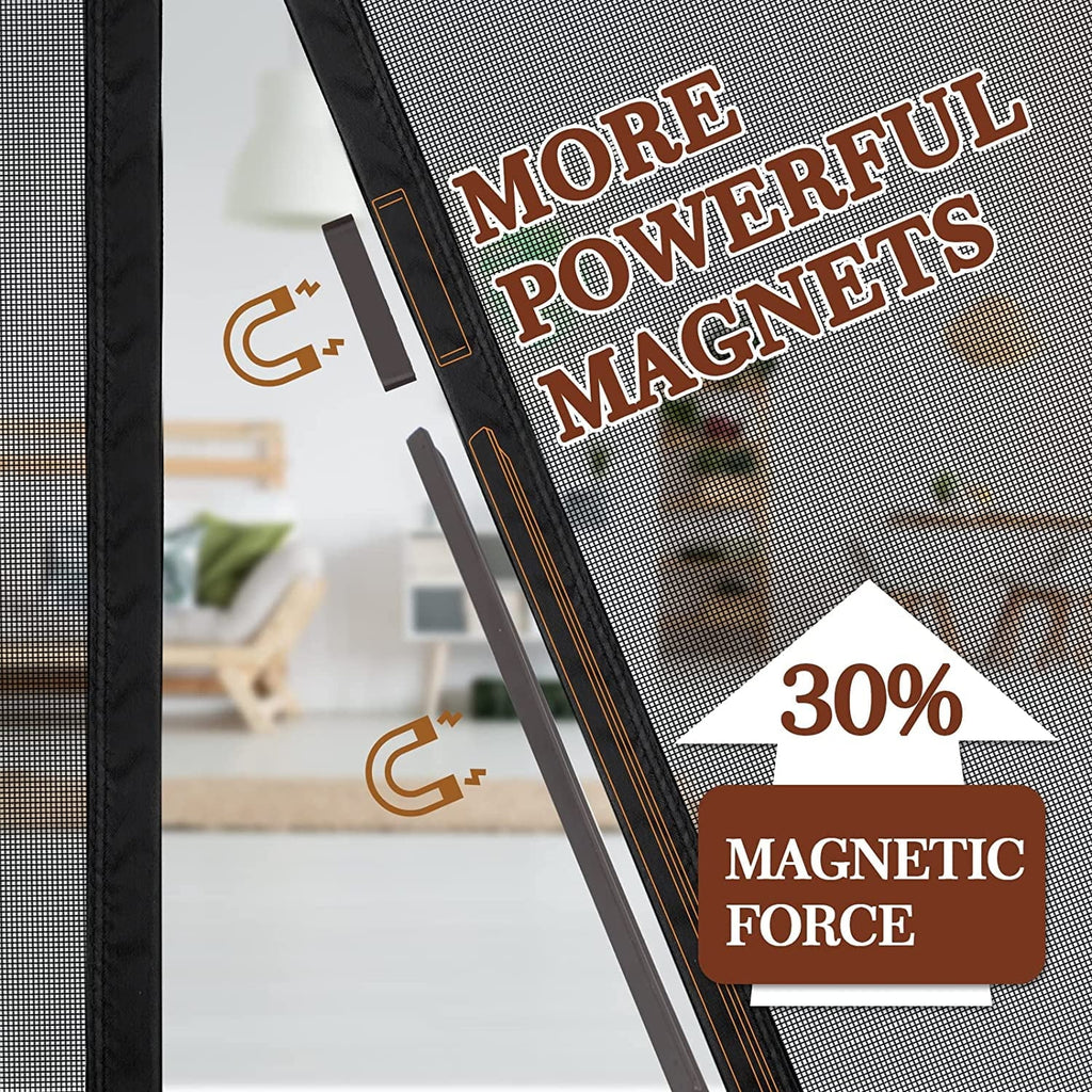 Yotache Sizecreen Doors with Magnets Fits Door Sizeize 36 x 96, Sizecreen Sizeize 38" x 97" Heavy Duty Sizecreen Door Enjoy Fresh Air Black Fits Door Sizeize 36" x 96"