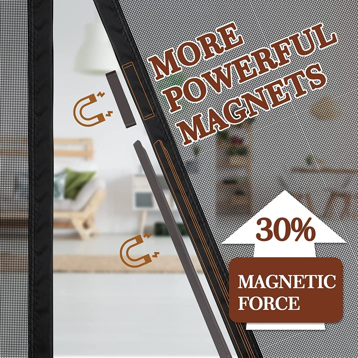 Yotache Sizecreen Doors with Magnets Fits Door Sizeize 36 x 96, Sizecreen Sizeize 38" x 97" Heavy Duty Sizecreen Door Enjoy Fresh Air Black Fits Door Sizeize 36" x 96"