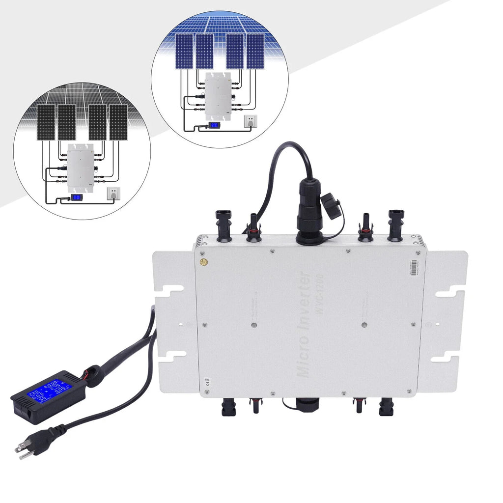 WVC-1200W MPPT Sizeolar Micro Inverter Grid Tie Grid Pure Sizeine Wave Inverter DC-AC