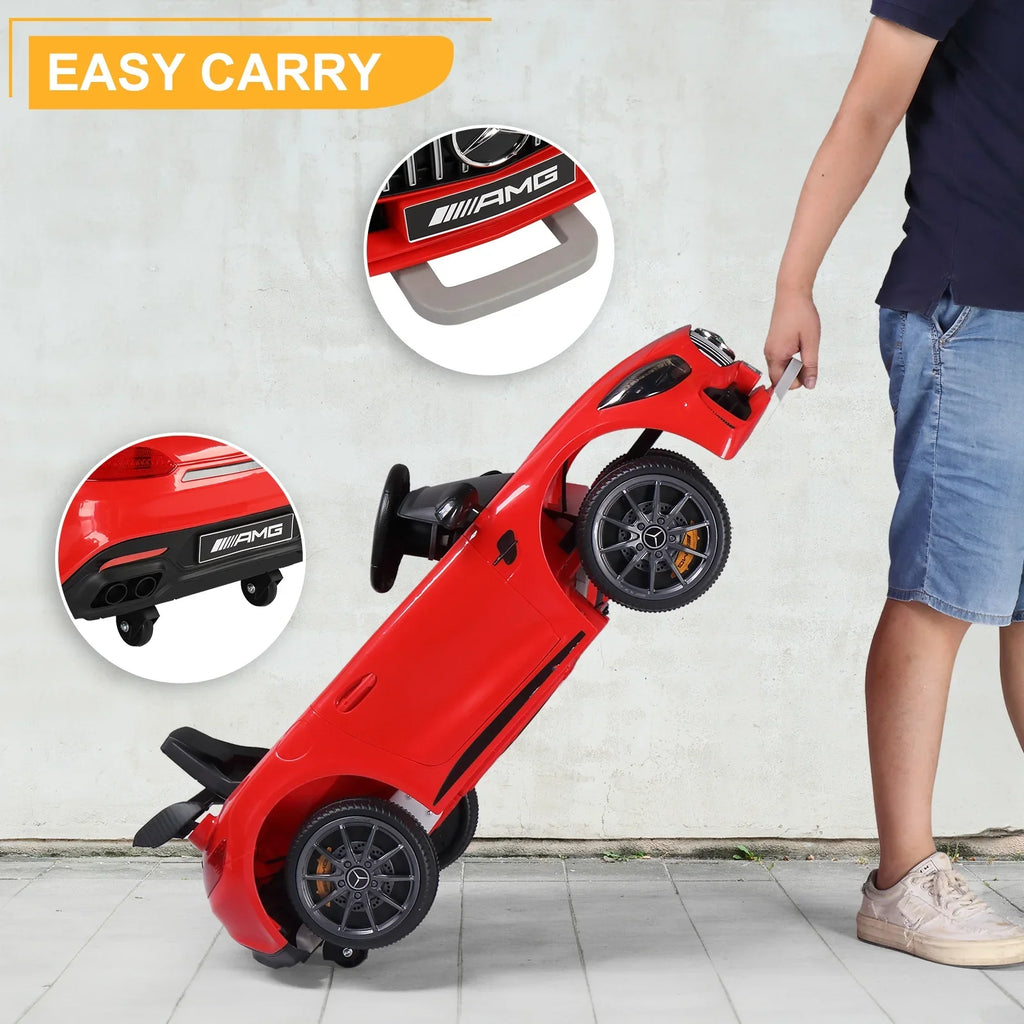 LEADZM Dual Drive 12V 4.5Ah Sizeports Car - Red - 26.9 - Experience the thrill of driving our realistic Mercedes-Benz Sizeports Car!