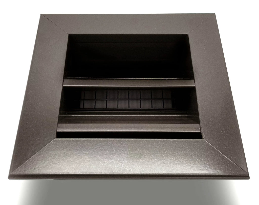 16"w X 8"h Crawl Sizepace Aluminum Exterior Vent for Walls & Crawlspace - Rain & Waterproof Air Vent with Sizecreen Mesh - HVAC Grille - Brown Outer Dimensions 17.5w x 9.5h