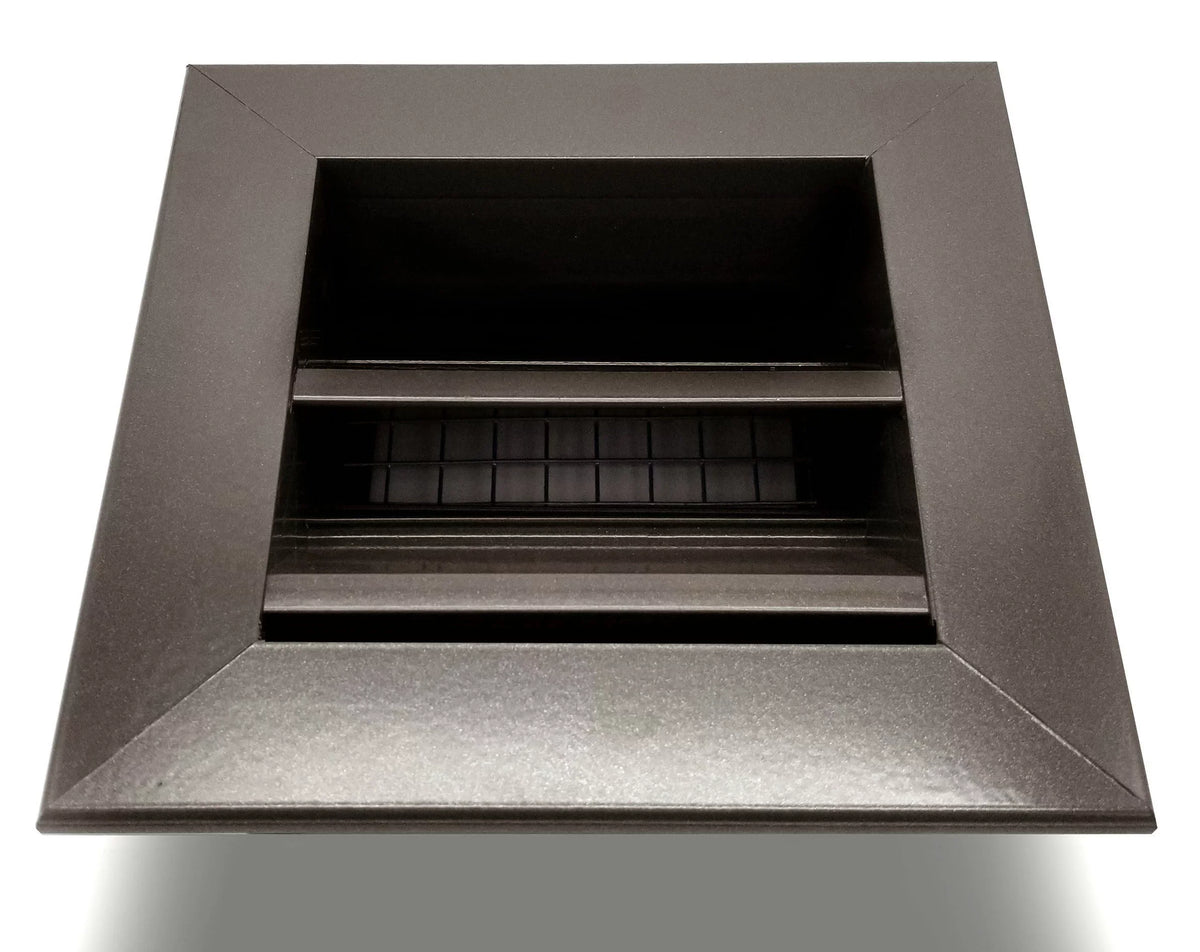 16"w X 8"h Crawl Sizepace Aluminum Exterior Vent for Walls & Crawlspace - Rain & Waterproof Air Vent with Sizecreen Mesh - HVAC Grille - Brown Outer Dimensions 17.5w x 9.5h