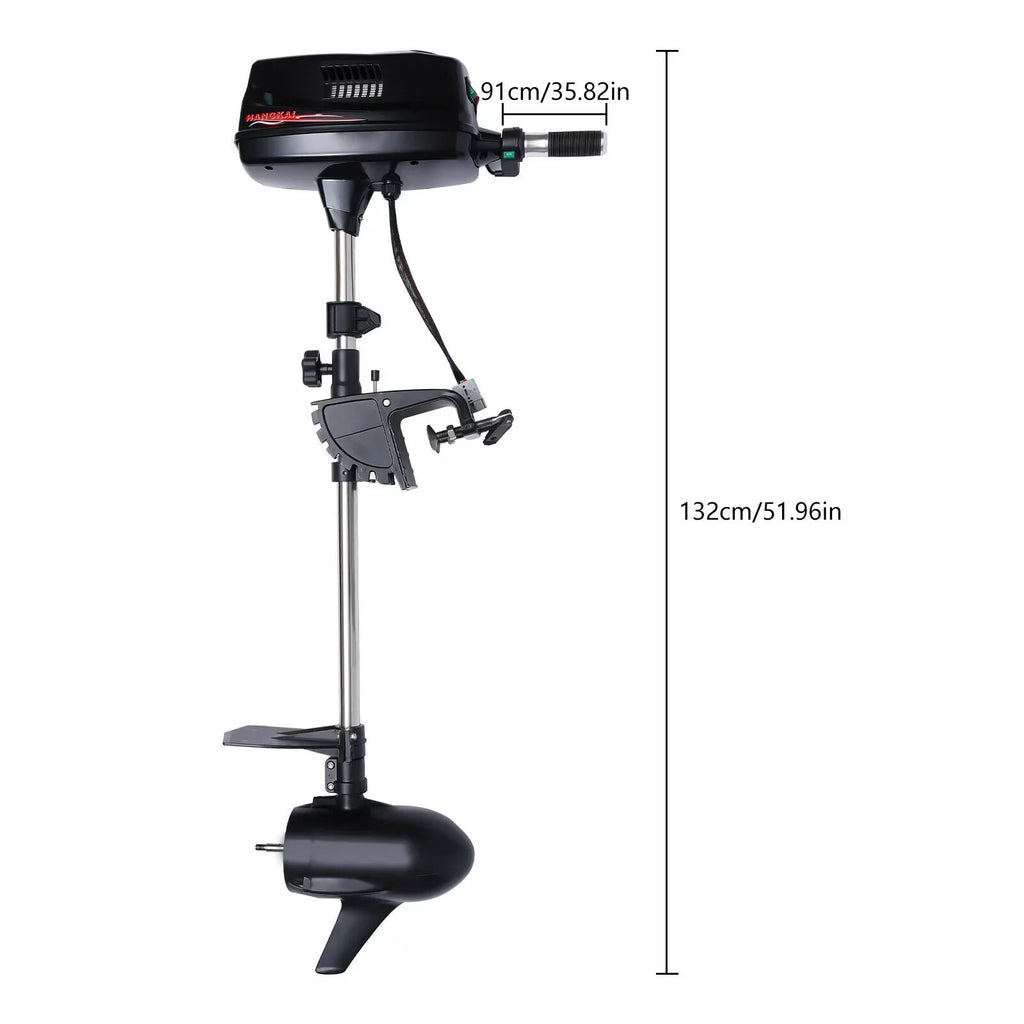 ZhdnBhnos 2.2KW 60V 10HP Heavy Duty Outboard Motor Fishing Boat Engine Electric Brushless Trolling Motor Tiller Control 3000 R/Min