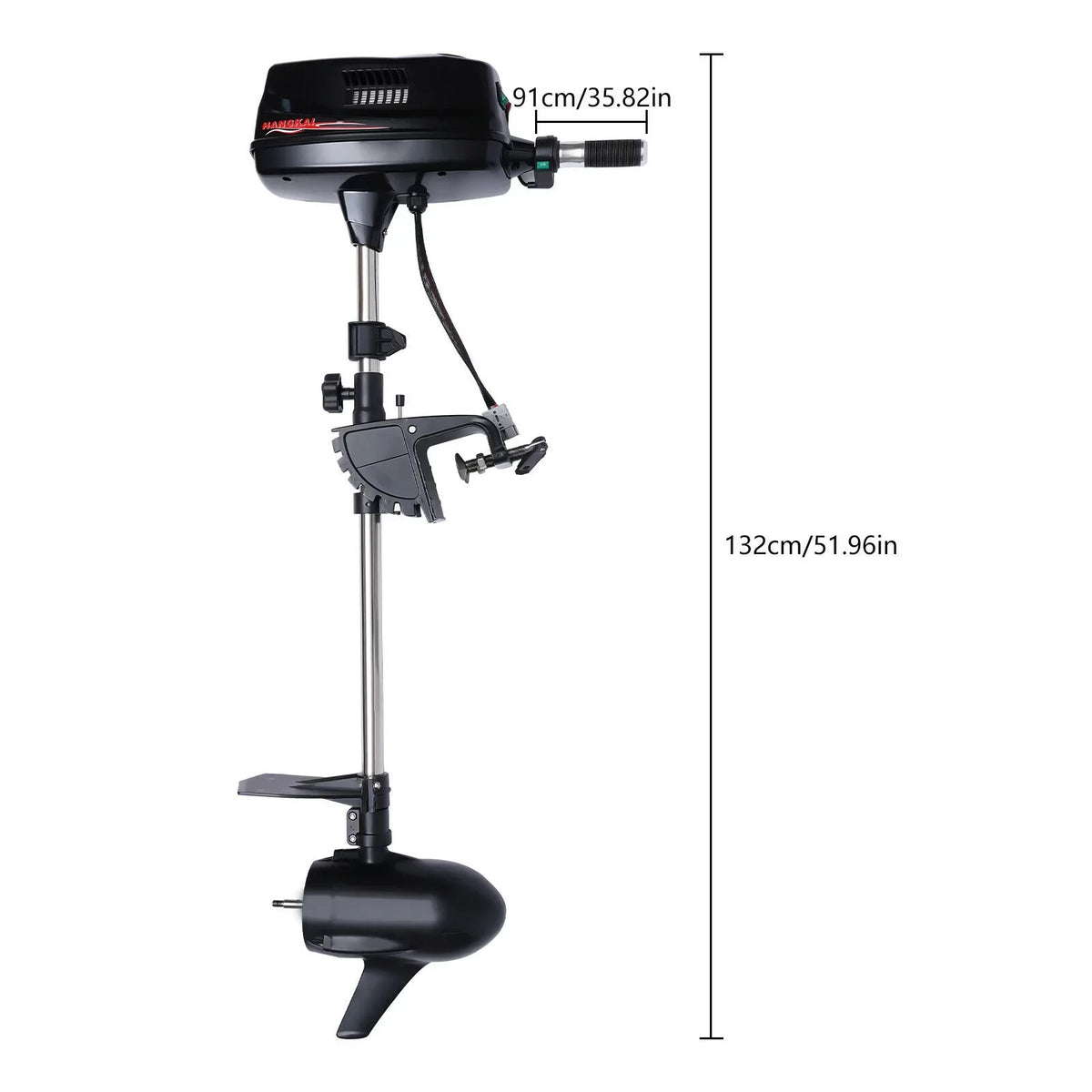 ZhdnBhnos 2.2KW 60V 10HP Heavy Duty Outboard Motor Fishing Boat Engine Electric Brushless Trolling Motor Tiller Control 3000 R/Min