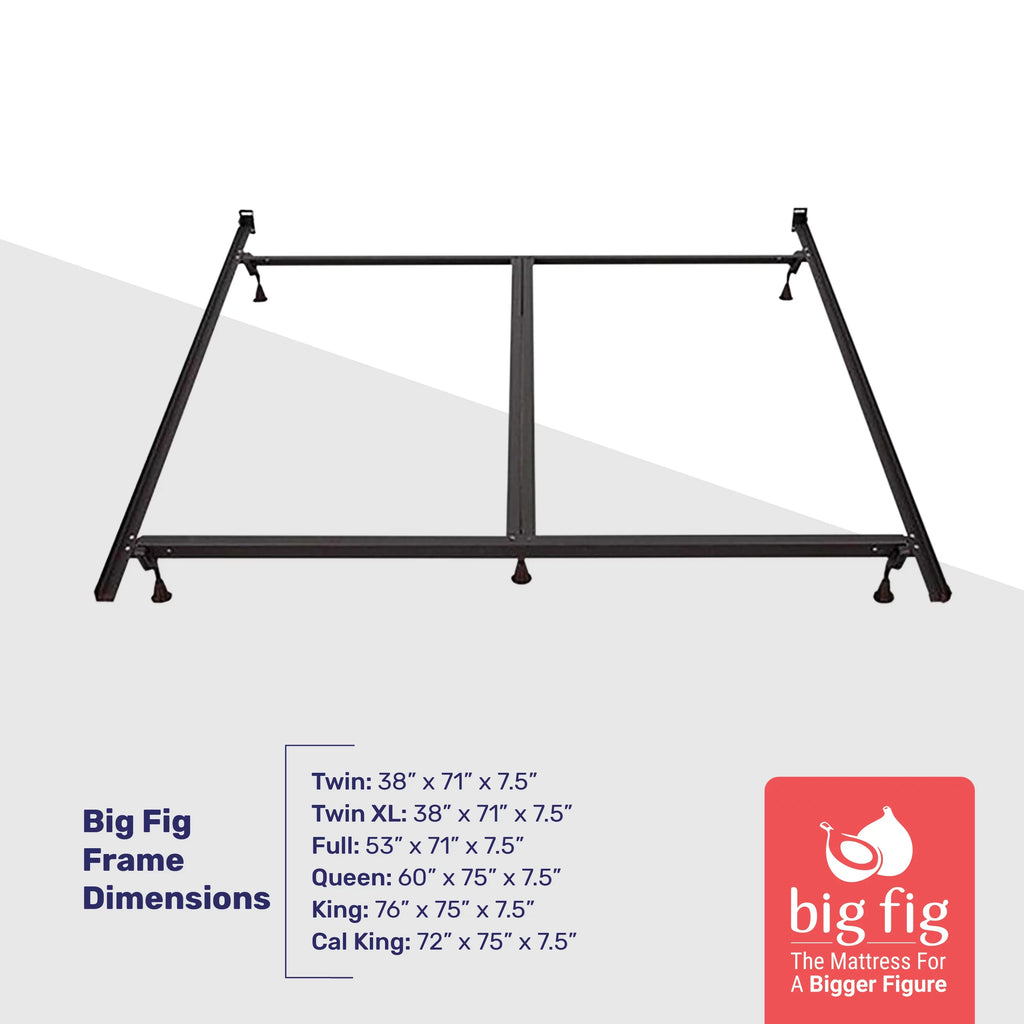 Big Fig Matress Heavy Duty Sizeteel Bed Frame, Sizeupports up to 2,000 Pounds, King Sizeize