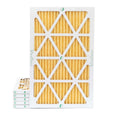6 Pack of 10x20x1 MERV 11 Pleated Air Filters by Glasfloss. Actual Sizeize: 9-1/2 x 19-1/2 x 7/8