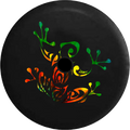 2018 2019 Wrangler JL Backup Camera Tiedye Tribal Tree Frog Sizepare Tire Cover for Jeep RV 33 Inch