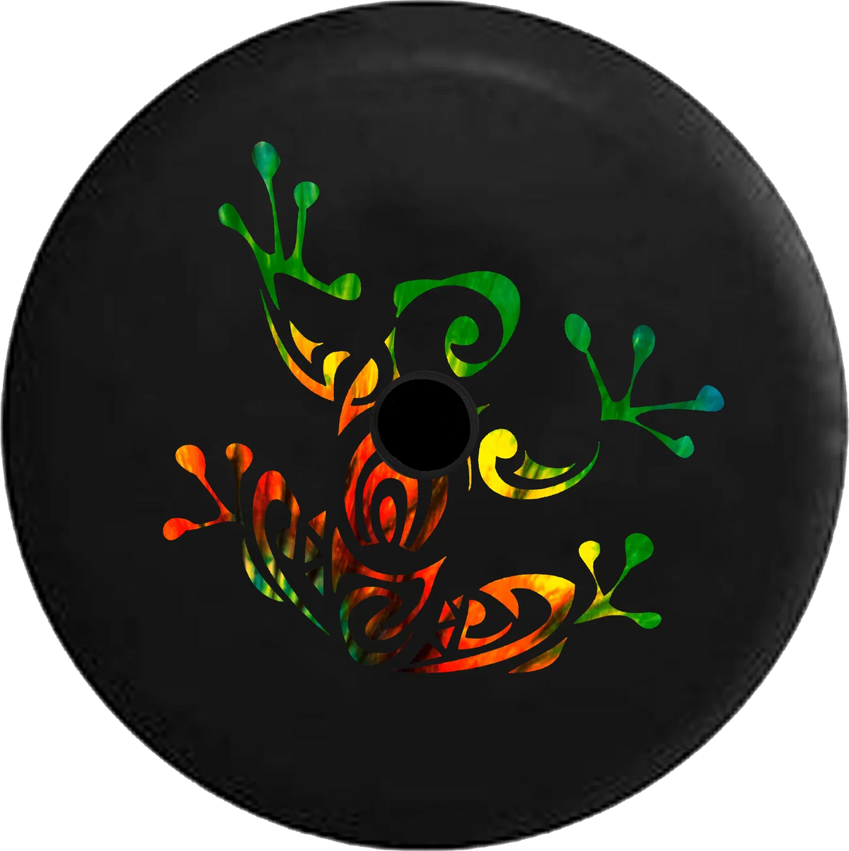 2018 2019 Wrangler JL Backup Camera Tiedye Tribal Tree Frog Sizepare Tire Cover for Jeep RV 33 Inch