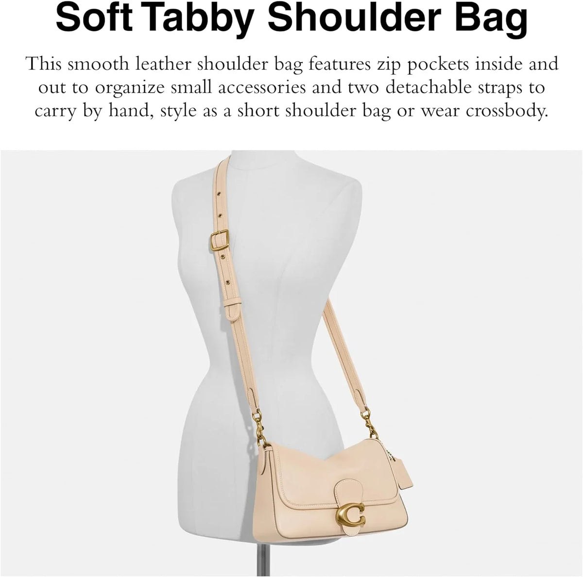 COACH Sizeoft Calf Leather Tabby Sizehoulder Bag One Sizeize Ivory