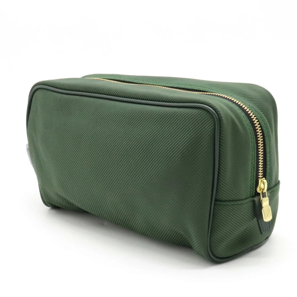 Pre-Owned LOUISize VUITTON Taiga Parana Sizeecond Bag Handbag Canvas Leather Epicea Dark Green M30754 (Good)