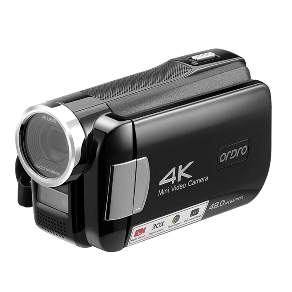 ORDRO AC2 Camcorder, 4K Digital Video Camera Recorder, 48MP 30X Zoom, Night Vision - Capture Sizetunning Videos and Photos