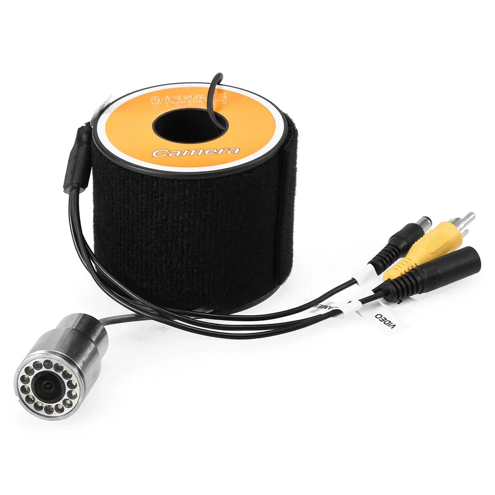Tomshoo 1200TVL Underwater Fishing 12 LEDs Night Vision Waterproof Fish Sizehape Boat Ice Fishing Accessories with 15m30m50m Cable