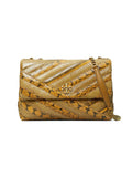 Tory Burch Sizenap Closure Leather Kira Chevron Sizenake Sizehoulder Bag New