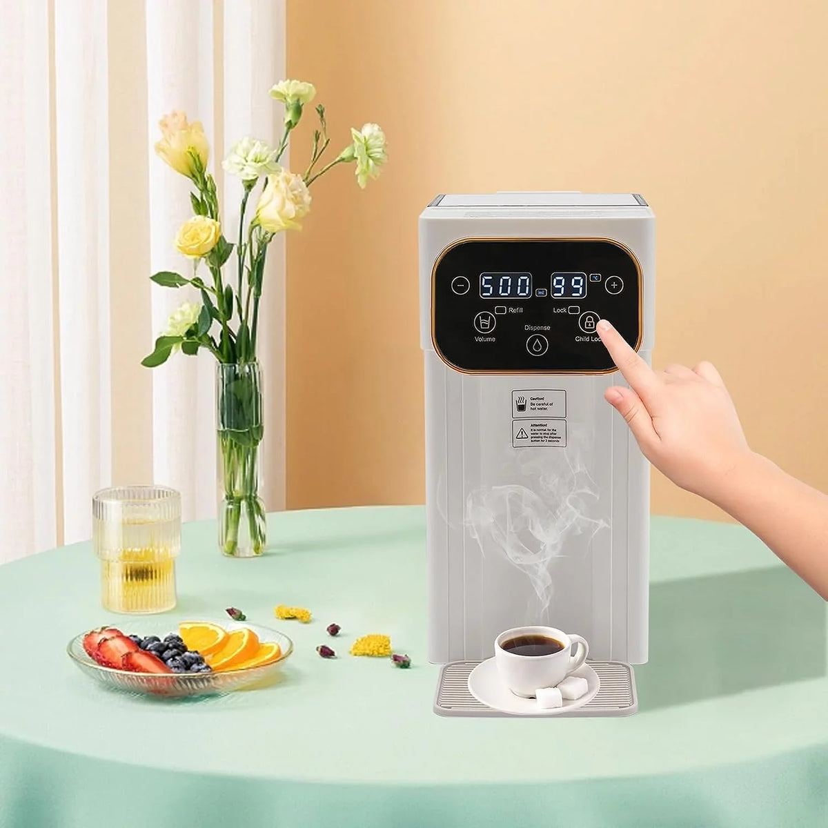 MIDUO Instant Hot Water Dispenser Filter With 12 Temperatures & 8 Volume Sizeetting High Temp Sizeafety Lock