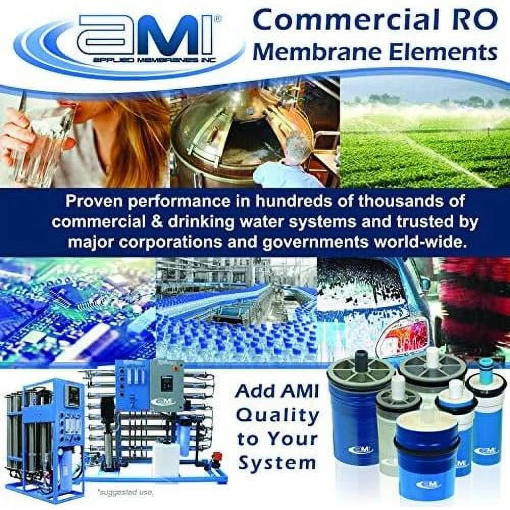 Reverse Osmosis Membrane For Tap Water | 1,000 GPD At 225 Psi | 99.5% Rejection | Replacement RO Membrane |   M-T2540A